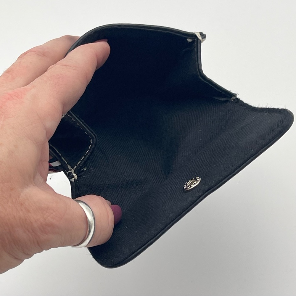 Tommy Hilfiger Black Pebbled Leather Wallet Coin Purse - Picture 4 of 8